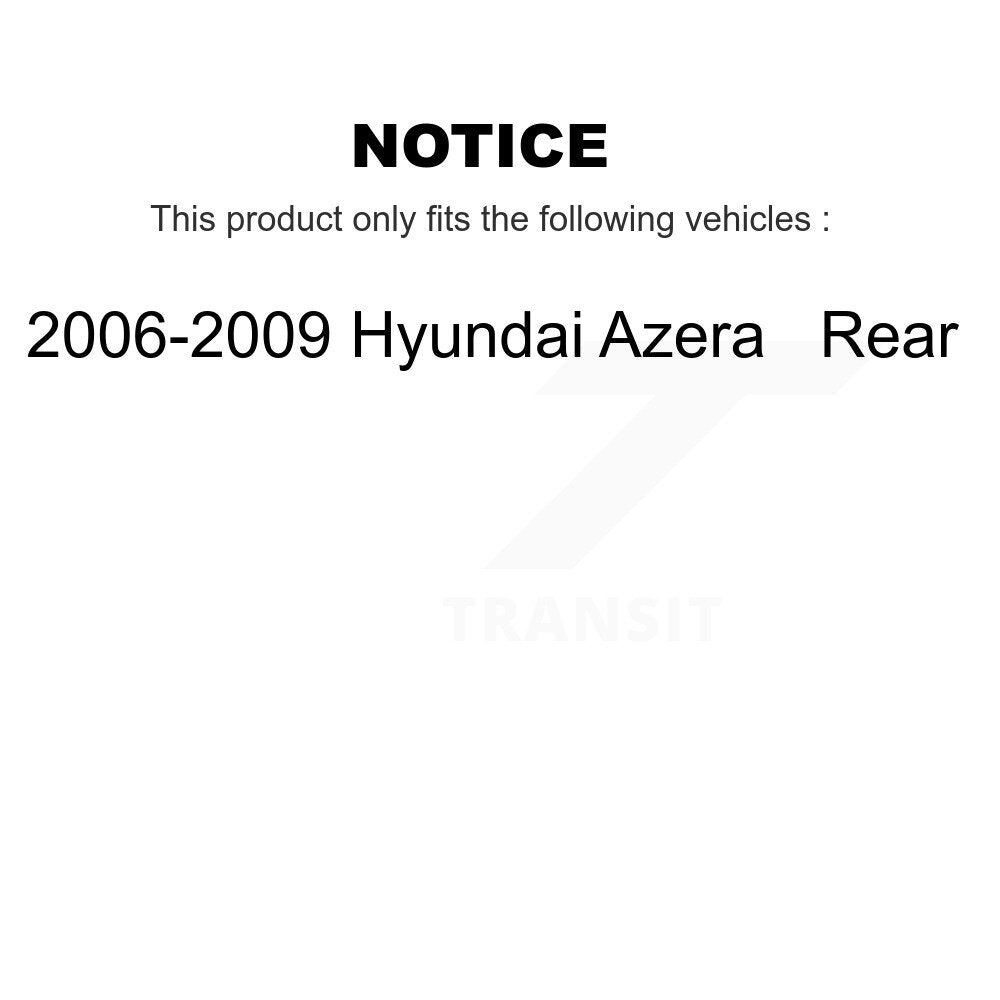 Rear Disc Brake Rotors And Ceramic Pads Kit For 2006-2009 Hyundai Azera