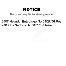 Charger l&#39;image dans la galerie, Rear Brake Rotors &amp; Ceramic Pad Kit For Kia Sedona Hyundai Entourage To 04/27/06