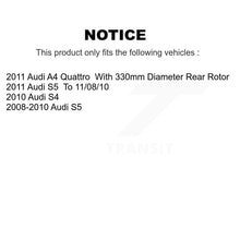 Charger l'image dans la galerie, Rear Disc Brake Rotors And Ceramic Pads Kit For Audi S5 A4 Quattro