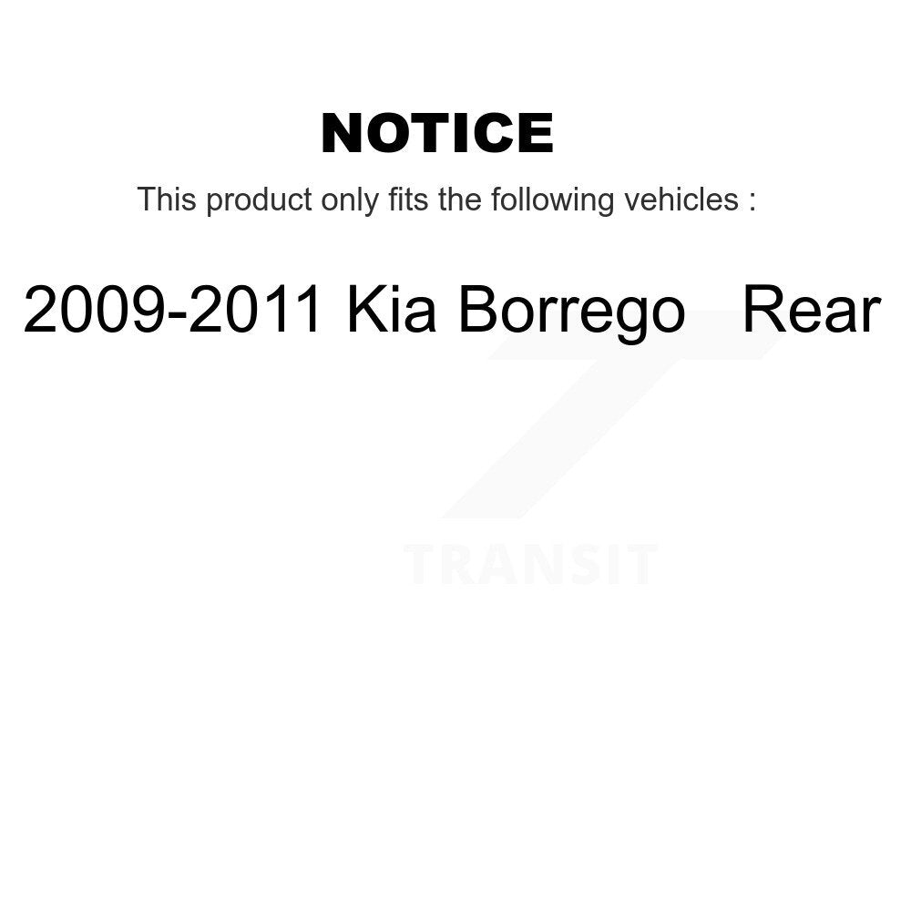 Rear Disc Brake Rotors And Ceramic Pads Kit For 2009-2011 Kia Borrego