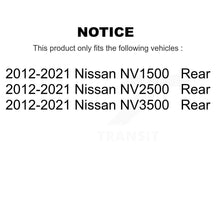 Load image into Gallery viewer, Rear Disc Brake Rotors Ceramic Pad Kit For 2012-2021 Nissan NV2500 NV3500 NV1500