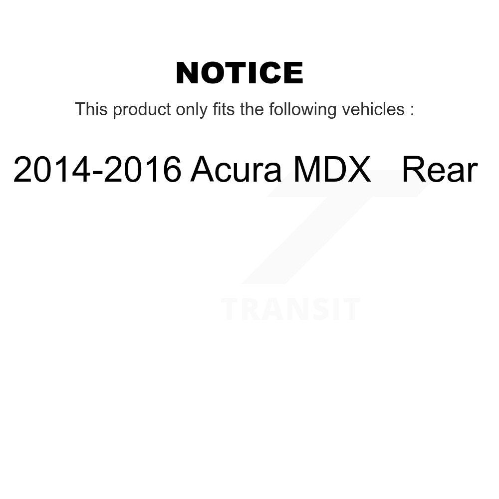 Kit de disques de frein à disque arrière et plaquettes en céramique pour Acura MDX 2014-2016 