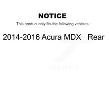 Charger l&#39;image dans la galerie, Kit de disques de frein à disque arrière et plaquettes en céramique pour Acura MDX 2014-2016 