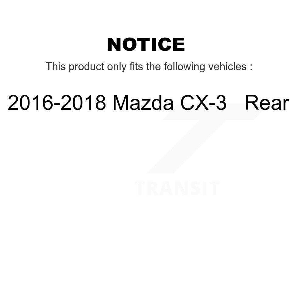 Kit de disques de frein à disque arrière et plaquettes en céramique pour Mazda CX-3 2016-2018 