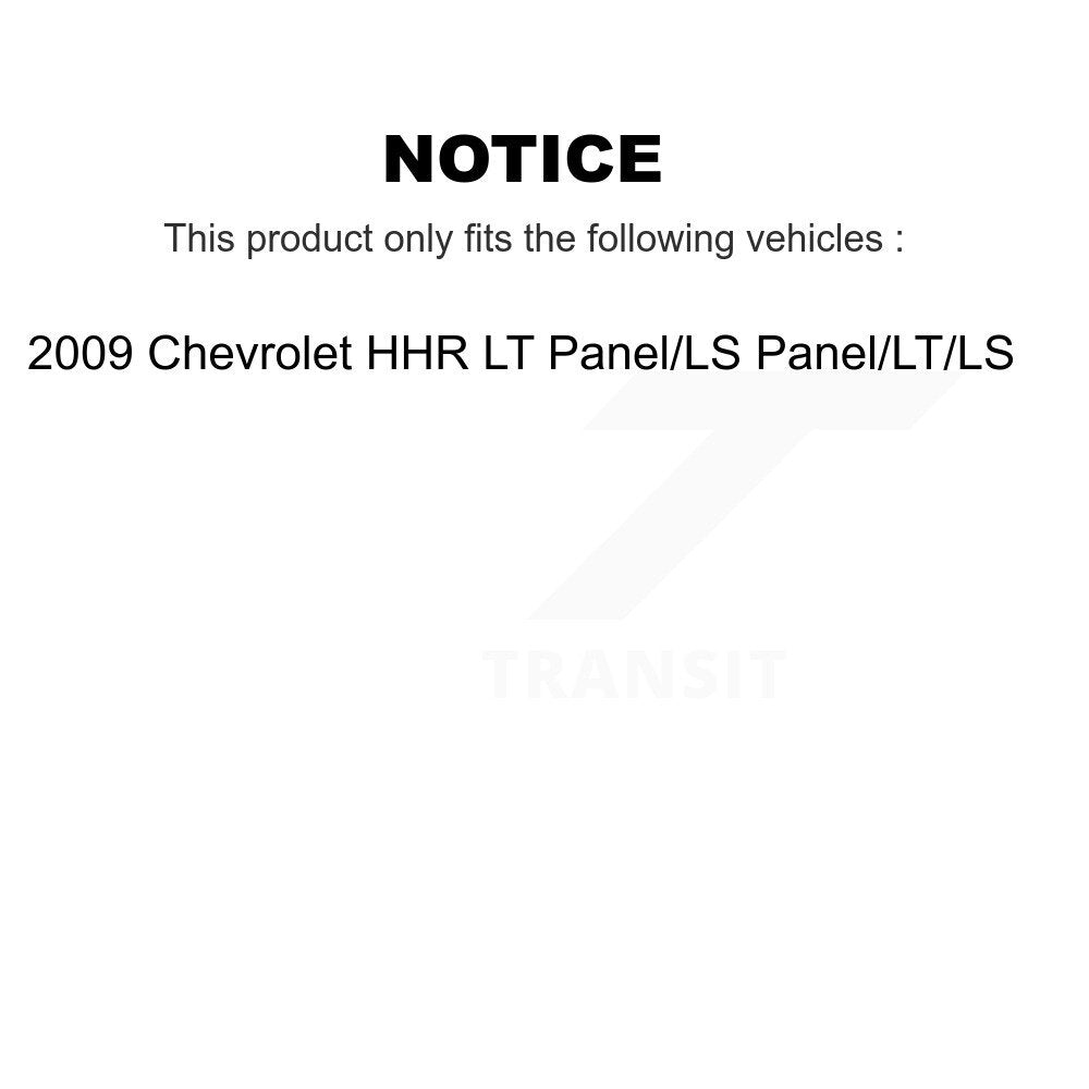 Front Rear Disc Brake Rotors Ceramic Pads And Drum Kit (7Pc) For Chevrolet HHR