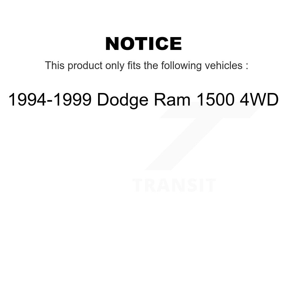 [Front+Rear] 94-99 Dodge Ram 1500 4WD Premium OE Brake Rotor Drum Kit & Ceramic Pads For Max Braking