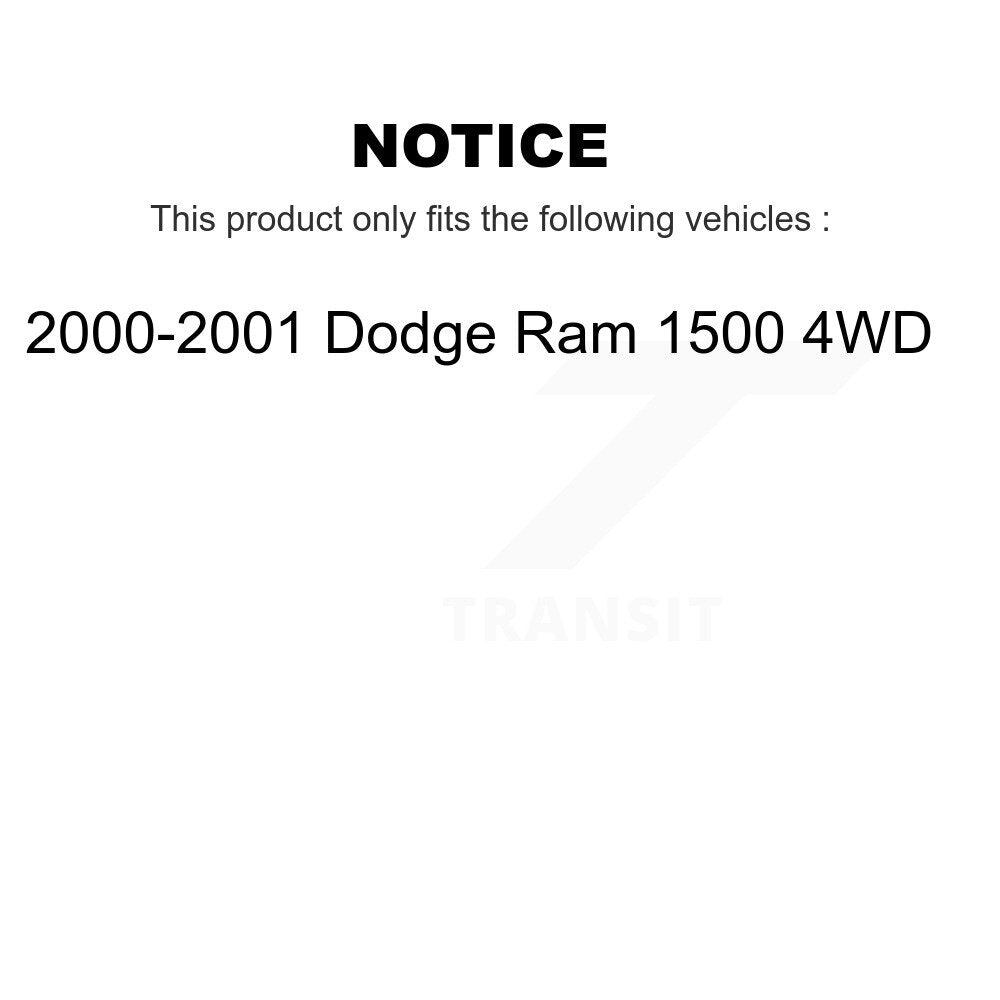 [Front+Rear] 00-01 Dodge Ram 1500 4WD Premium OE Brake Rotor Drum Kit & Ceramic Pads For Max Braking