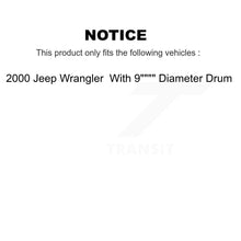 Charger l'image dans la galerie, Front Rear Disc Brake Rotors Ceramic Pads And Drum Kit (7Pc) For Jeep Wrangler