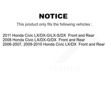 Load image into Gallery viewer, Front Rear Disc Brake Rotors Ceramic Pads And Drum Kit (7Pc) For Honda Civic
