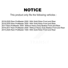 Load image into Gallery viewer, Front Rear Disc Brake Rotor And Ceramic Pad Kit For Ram ProMaster 1500 2500 3500