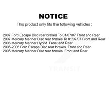 Load image into Gallery viewer, Front Rear Disc Brake Rotor Ceramic Pad &amp; Drum Kit (9Pc) For Ford Escape Mercury