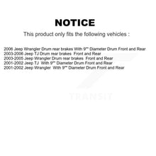 Charger l'image dans la galerie, Front Rear Disc Brake Rotors Ceramic Pad And Drum Kit (9Pc) For Jeep Wrangler TJ