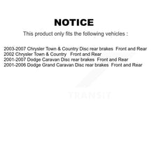 Load image into Gallery viewer, Front Rear Disc Brake Rotor Ceramic Pad Drum Kit (9Pc) For Dodge Chrysler Town &amp;