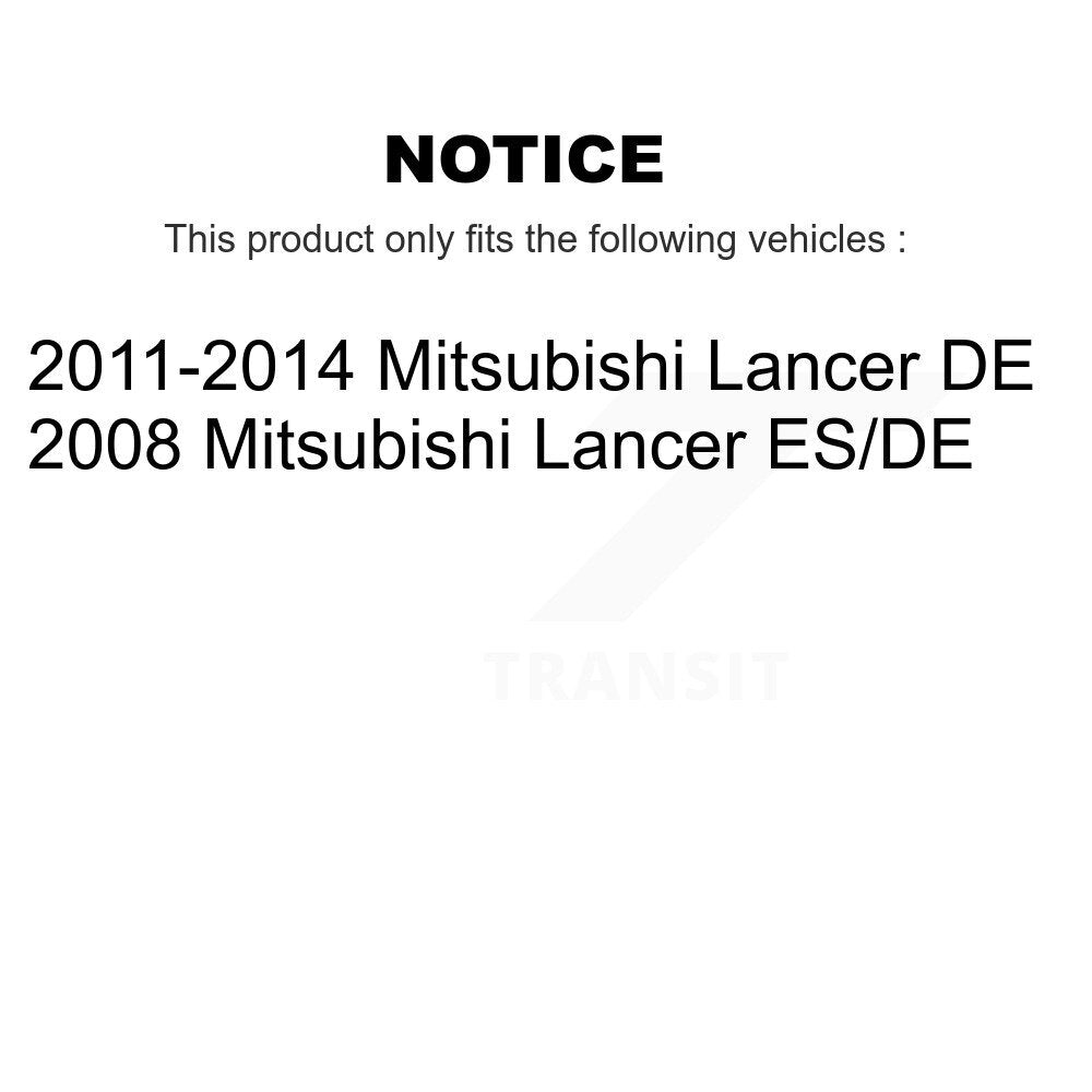 Front Rear Disc Brake Rotor Ceramic Pad And Drum Kit (7Pc) For Mitsubishi Lancer