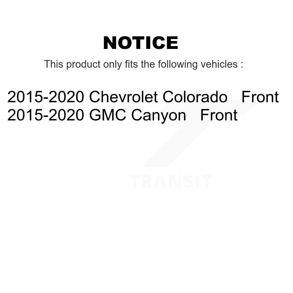 Rotors de frein avant et kit de plaquettes en céramique pour Chevrolet Colorado GMC Canyon 2015-2020 