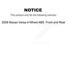 Load image into Gallery viewer, Front Rear Brake Rotor Ceramic Pad &amp; Drum Kit (7Pc) For Nissan Versa 4-Wheel ABS