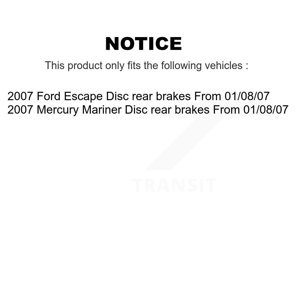[Front+Rear] 2007 Ford Escape Mercury Premium OE Brake Rotor Drum Kit & Ceramic Pads For Max Braking