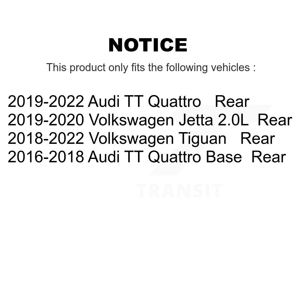 Rear Brake Rotor And Ceramic Pad Kit For Volkswagen Tiguan Jetta Audi TT Quattro