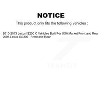 Charger l'image dans la galerie, Front Rear Disc Brake Rotors And Ceramic Pads Kit (6Pc) For Lexus IS250 GS300