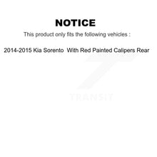 Charger l&#39;image dans la galerie, Rear Brake Rotor Ceramic Pad Kit For 14-15 Kia Sorento With Red Painted Calipers