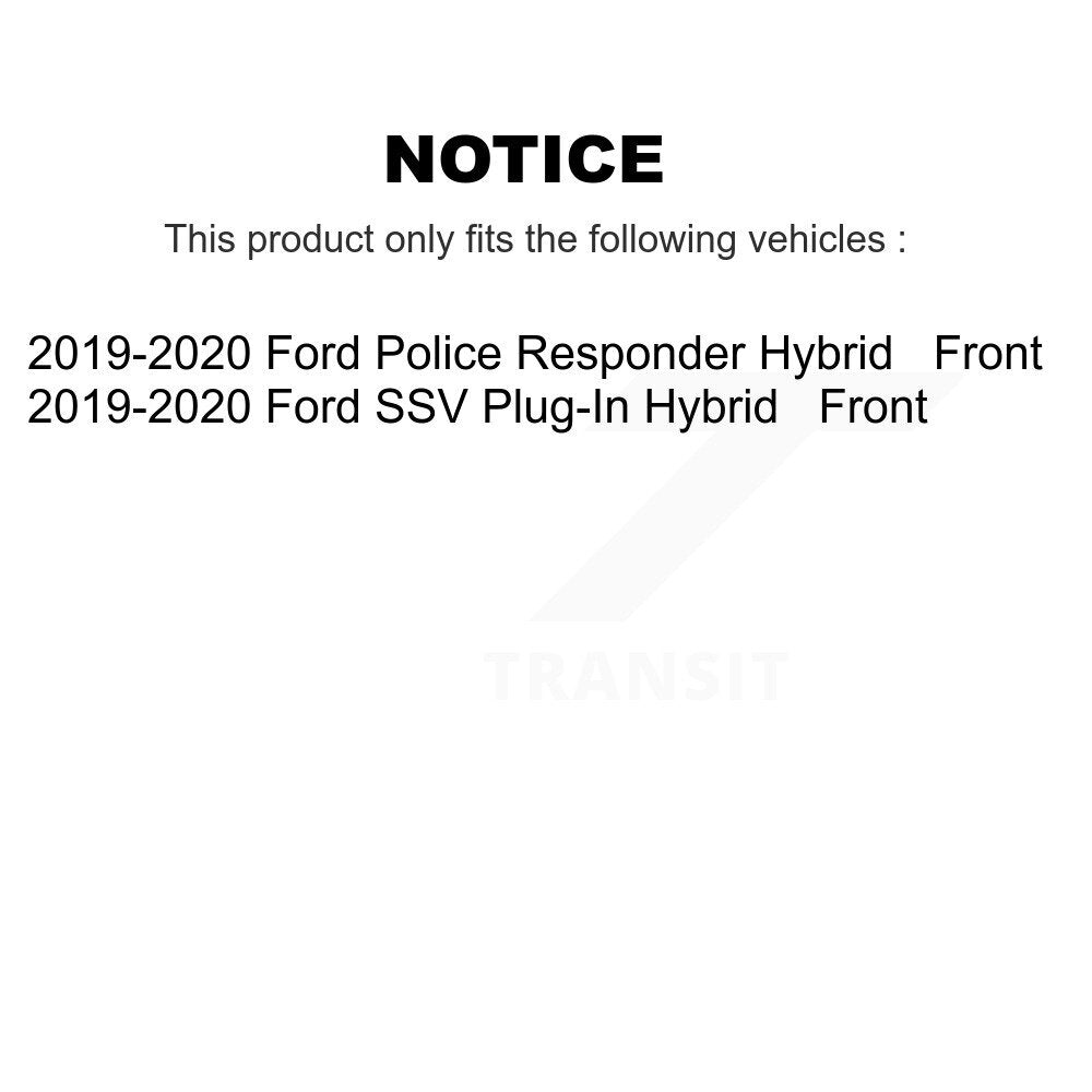 Front Brake Rotor & Ceramic Pad Kit For Ford Police Responder Hybrid SSV Plug-In