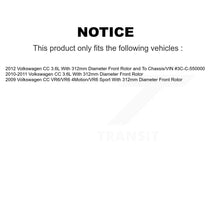 Charger l'image dans la galerie, Front Disc Brake Rotors And Ceramic Pads Kit For Volkswagen CC Passat