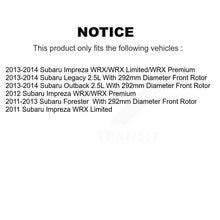 Load image into Gallery viewer, Front Rear Disc Brake Rotors Ceramic Pad Kit For Subaru Impreza Outback Forester