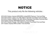 Charger l'image dans la galerie, Front Rear Disc Brake Rotors Ceramic Pad Kit For Subaru Impreza Outback Forester