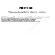 Charger l'image dans la galerie, Front Rear Disc Brake Rotors And Ceramic Pads Kit For Subaru Outback Legacy