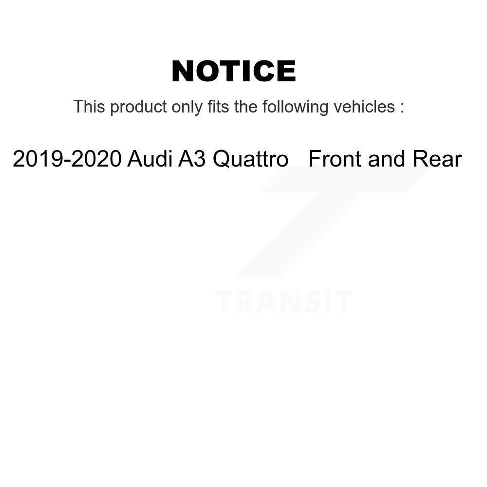 [Front+Rear] 2019-2020 Audi A3 Quattro Premium OE Brake Rotors & Ceramic Pads Kit For Max Braking