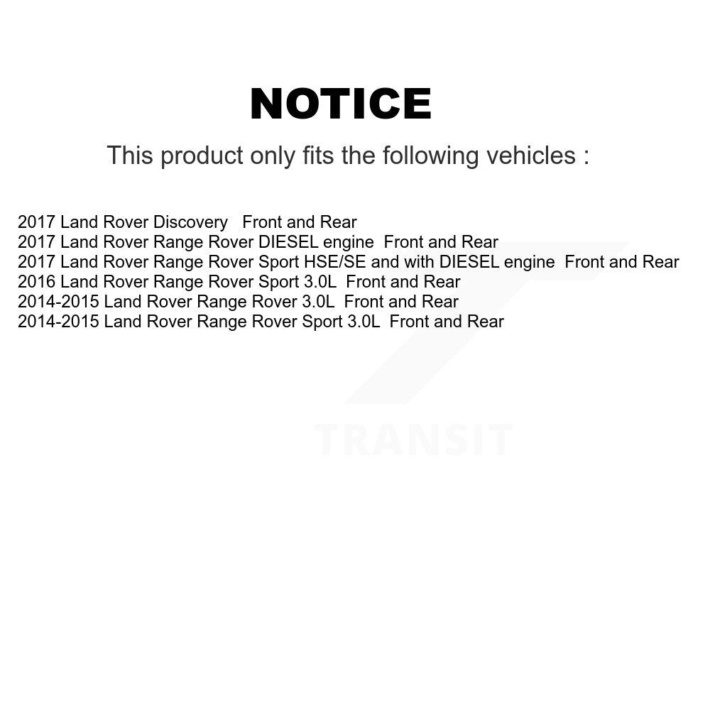 Front Rear Disc Brake Rotor Ceramic Pad Kit For Land Rover Range Sport Discovery