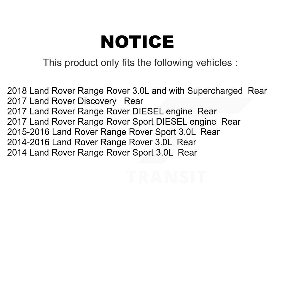 Rear Disc Brake Rotors And Ceramic Pads Kit For Land Rover Range Sport Discovery