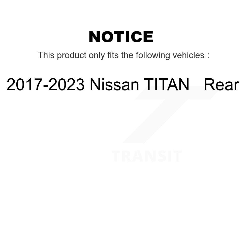 Rear Disc Brake Rotors And Ceramic Pads Kit For 2017-2022 Nissan TITAN