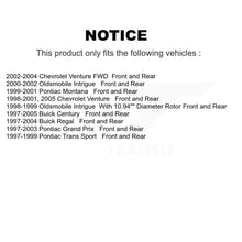 Load image into Gallery viewer, Front Rear Disc Brake Rotor Ceramic Pad Kit For Buick Century Pontiac Grand Prix