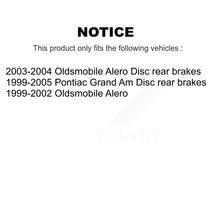 Load image into Gallery viewer, Front Rear Brake Rotor And Ceramic Pad Kit For Pontiac Grand Am Oldsmobile Alero