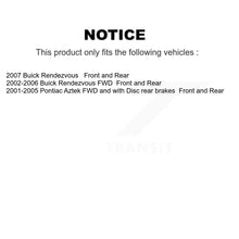 Load image into Gallery viewer, Front Rear Disc Brake Rotor &amp; Ceramic Pad Kit For Buick Rendezvous Pontiac Aztek