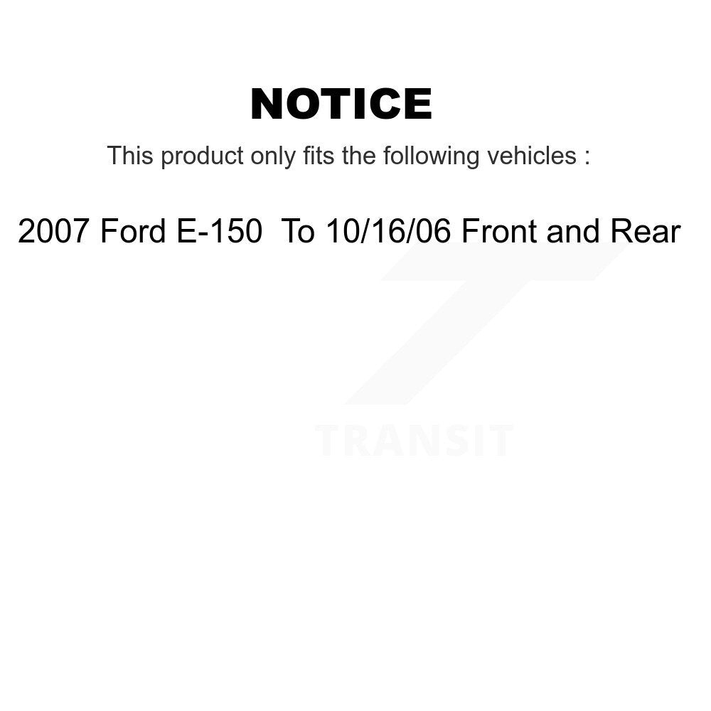 [Front+Rear] 2007 Ford E-150 To 10 16 06 Premium OE Brake Rotors & Ceramic Pads Kit For Max Braking