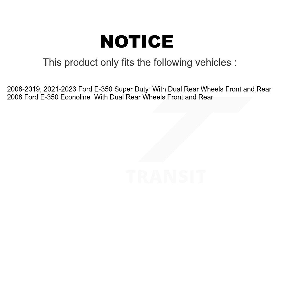 Front Rear Disc Brake Rotors Ceramic Pad Kit For Ford E-350 Super Duty Econoline