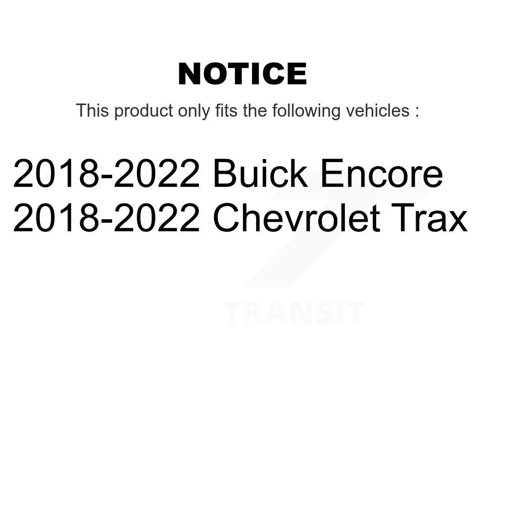 [Rear] 2018-2022 Buick Encore Chevrolet Trax Premium OE Brake Rotors & Ceramic Pads Kit For Max Braking