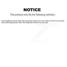 Charger l'image dans la galerie, Front Rear Disc Brake Rotor Ceramic Pad Kit For Sprinter 3500 Dodge Freightliner