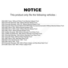 Charger l&#39;image dans la galerie, Front Brake Rotors Ceramic Pad Kit For Chevrolet Silverado 1500 GMC Sierra Tahoe