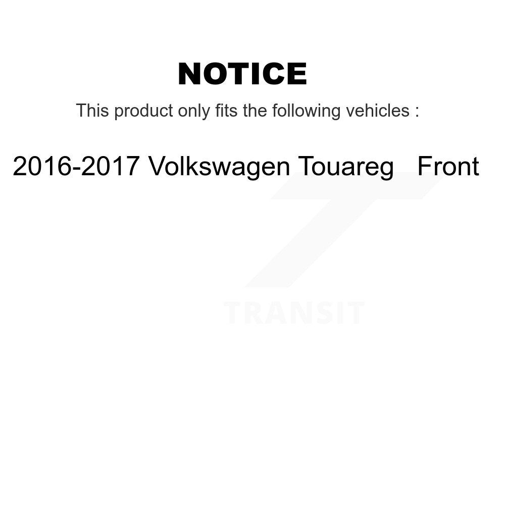 Front Disc Brake Rotors And Ceramic Pads Kit For 2016-2017 Volkswagen Touareg