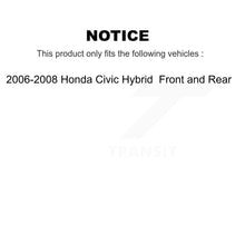 Charger l&#39;image dans la galerie, [Front+Rear] 2006-2008 Honda Civic Hybrid Premium OE Brake Rotor Drum Kit &amp; Ceramic Pads For Max Braking