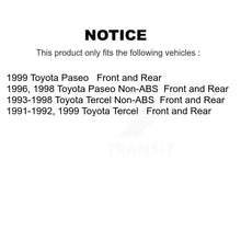 Load image into Gallery viewer, Front Rear Disc Brake Rotors Ceramic Pads And Drum Kit For Toyota Tercel Paseo