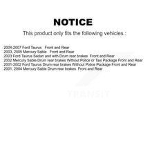 Load image into Gallery viewer, Front Rear Disc Brake Rotor Ceramic Pad &amp; Drum Kit For Ford Taurus Mercury Sable