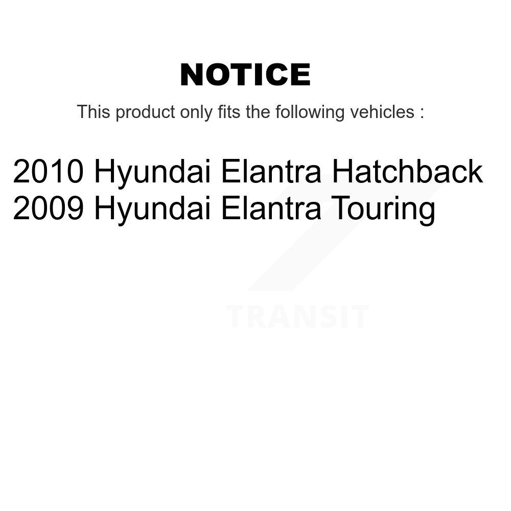 Front Rear Brake Rotor Ceramic Pad And Drum Kit For 2009 Hyundai Elantra Touring