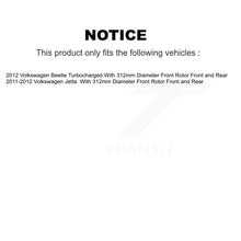 Charger l'image dans la galerie, Front Rear Disc Brake Rotor Ceramic Pad And Drum Kit For Volkswagen Jetta Beetle