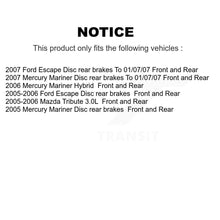 Charger l'image dans la galerie, Front Rear Disc Brake Rotor Ceramic Pad Drum Kit For Ford Escape Mercury Mariner