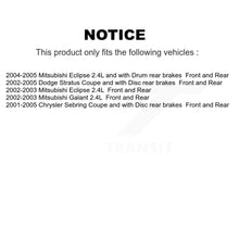 Charger l'image dans la galerie, Front Rear Disc Brake Rotor Ceramic Pad Drum Kit For Chrysler Sebring Mitsubishi