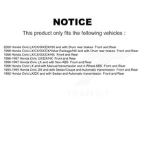 Charger l'image dans la galerie, Front Rear Disc Brake Rotors Ceramic Pads And Drum Kit For Honda Civic